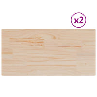 Piani Tavolo 2 pz 70x35x2,5 cm Rettangolare Legno Massello Pino