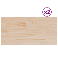 Piani Tavolo 2 pz 80x40x2,5 cm Rettangolare Legno Massello Pino