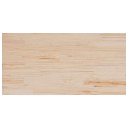 Piano Tavolo 100x50x2,5cm Rettangolare Legno Massello di Pino
