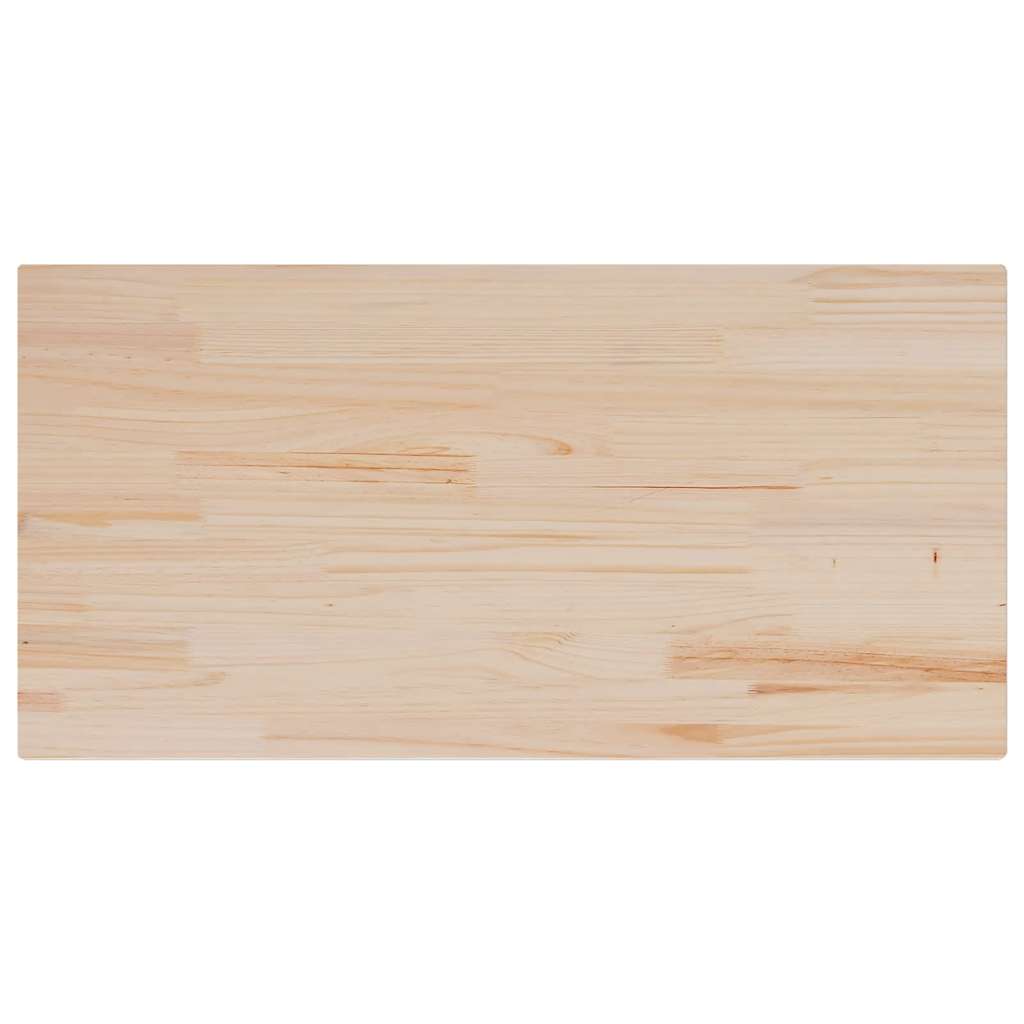 Piano Tavolo 100x50x2,5cm Rettangolare Legno Massello di Pino 847431
