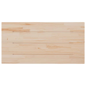 Piano Tavolo 100x50x2,5cm Rettangolare Legno Massello di Pino
