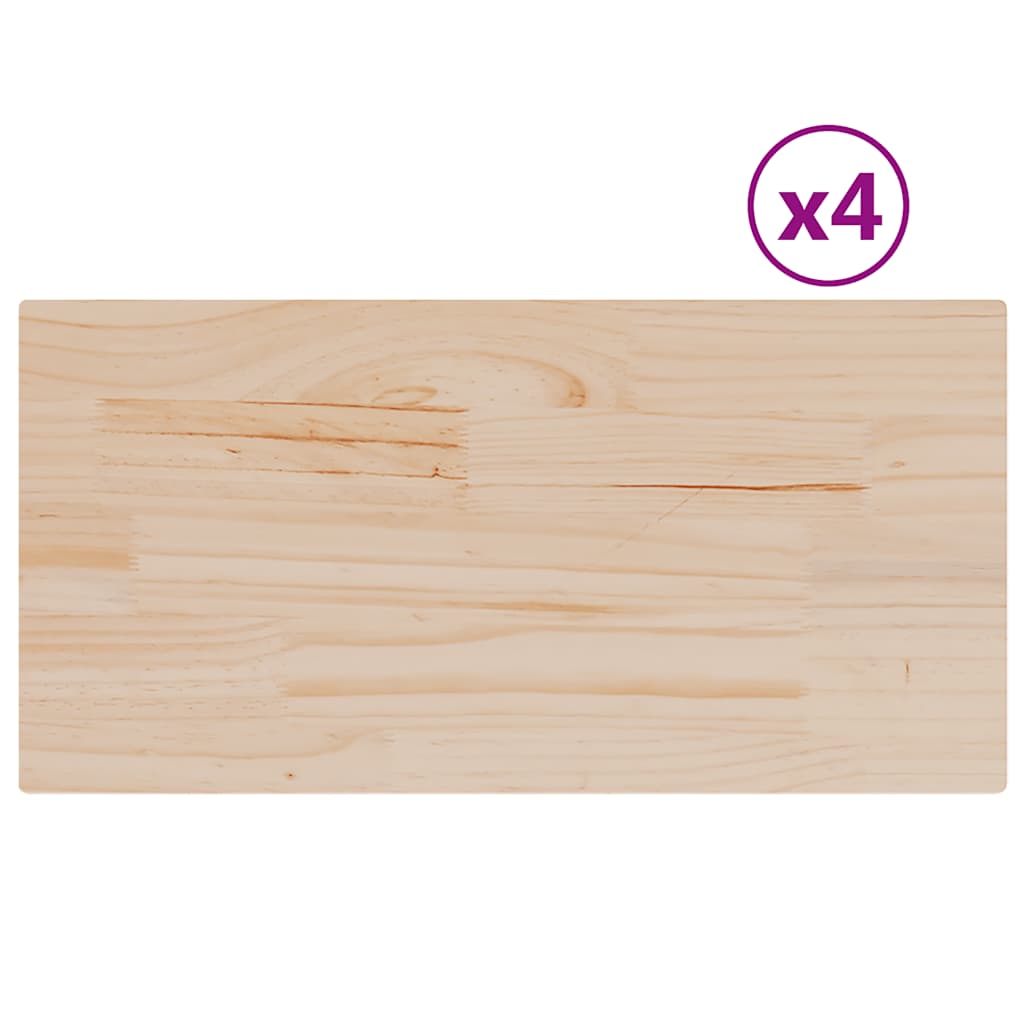 Piani Tavolo 4 pz 90x45x2,5 cm Rettangolare Legno Massello Pino