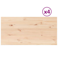 Piani Tavolo 4 pz 100x50x2,5cm Rettangolare Legno Massello Pino 847436