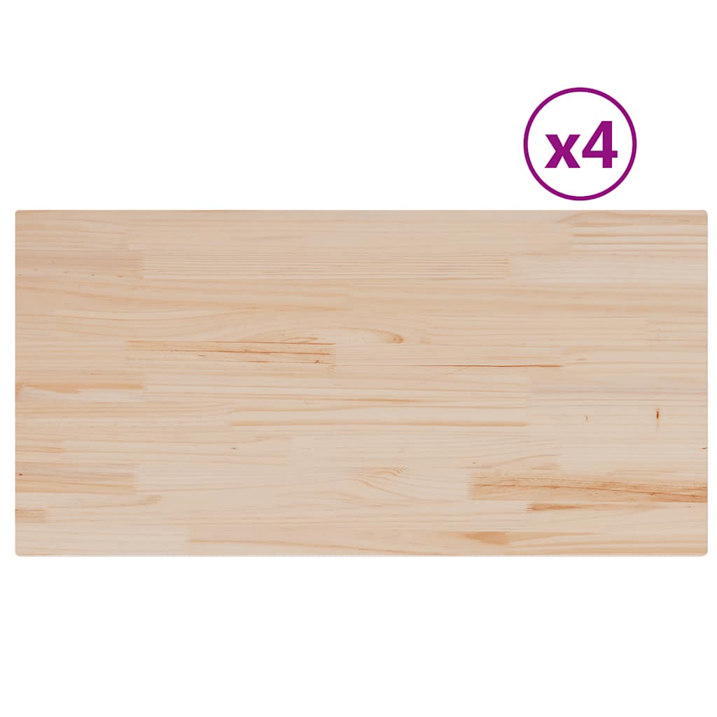 Piani Tavolo 4 pz 100x50x2,5cm Rettangolare Legno Massello Pino