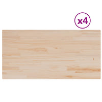 Piani Tavolo 4 pz 100x50x2,5cm Rettangolare Legno Massello Pino