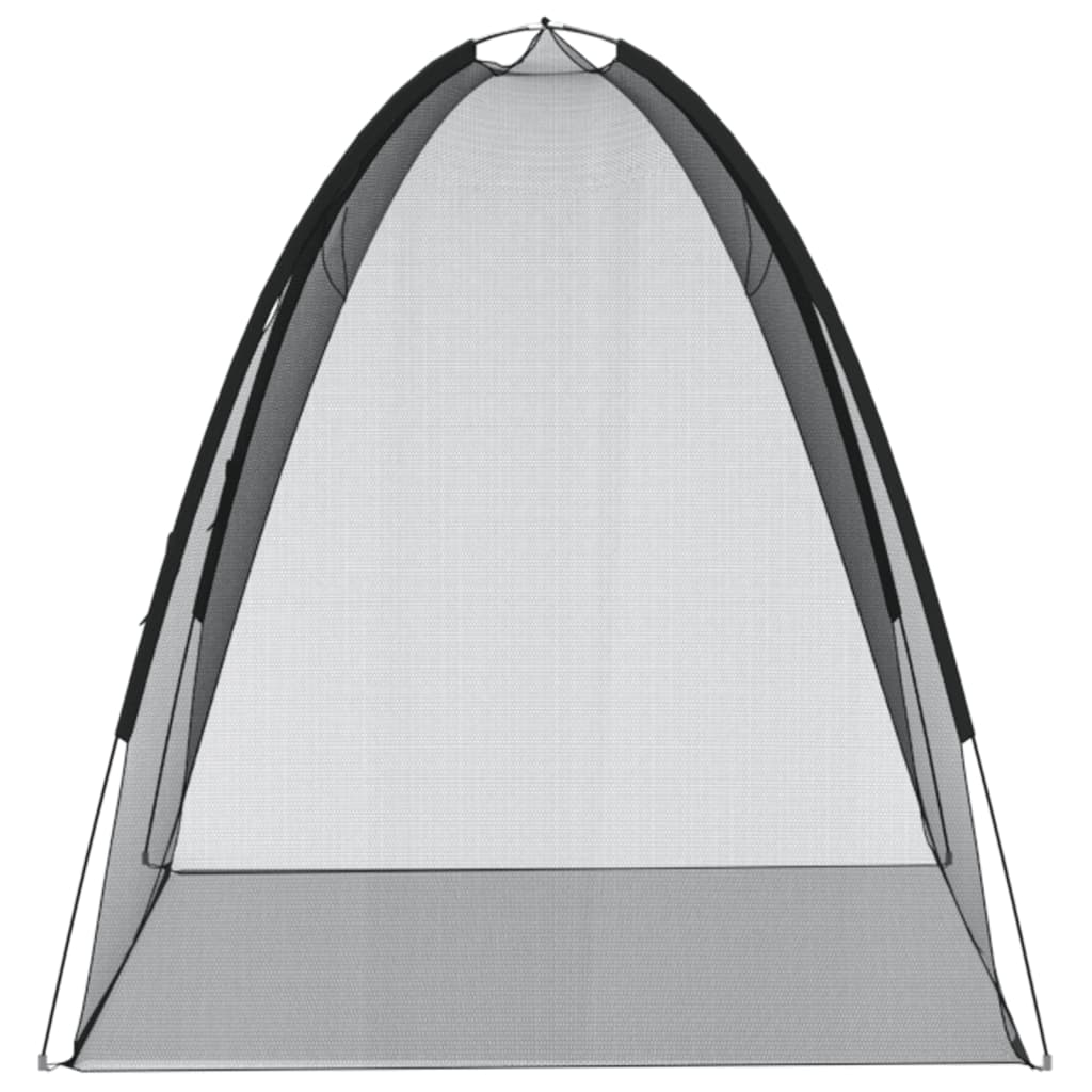 Zanzariera Mongolia con Porte 220 Rete Nera 200x120x130 cm 4010042