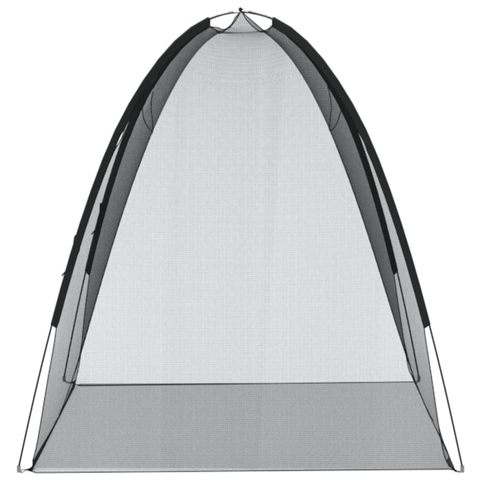 Zanzariera Mongolia con Porte 220 Rete Nera 200x120x130 cm 4010042