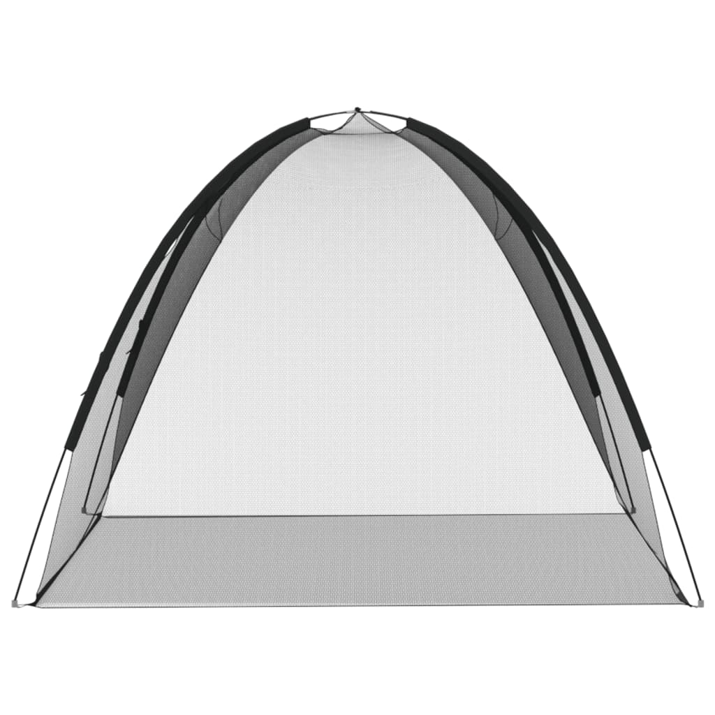 vidaXL Zanzariera Mongolia con Porte 220 Rete Nera 200x180x135 cm