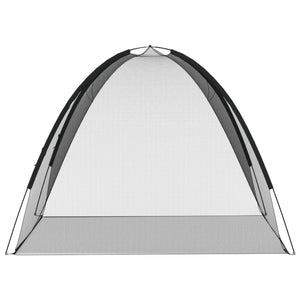 vidaXL Zanzariera Mongolia con Porte 220 Rete Nera 200x180x135 cm