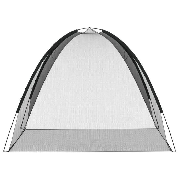 vidaXL Zanzariera Mongolia con Porte 220 Rete Nera 200x180x135 cm