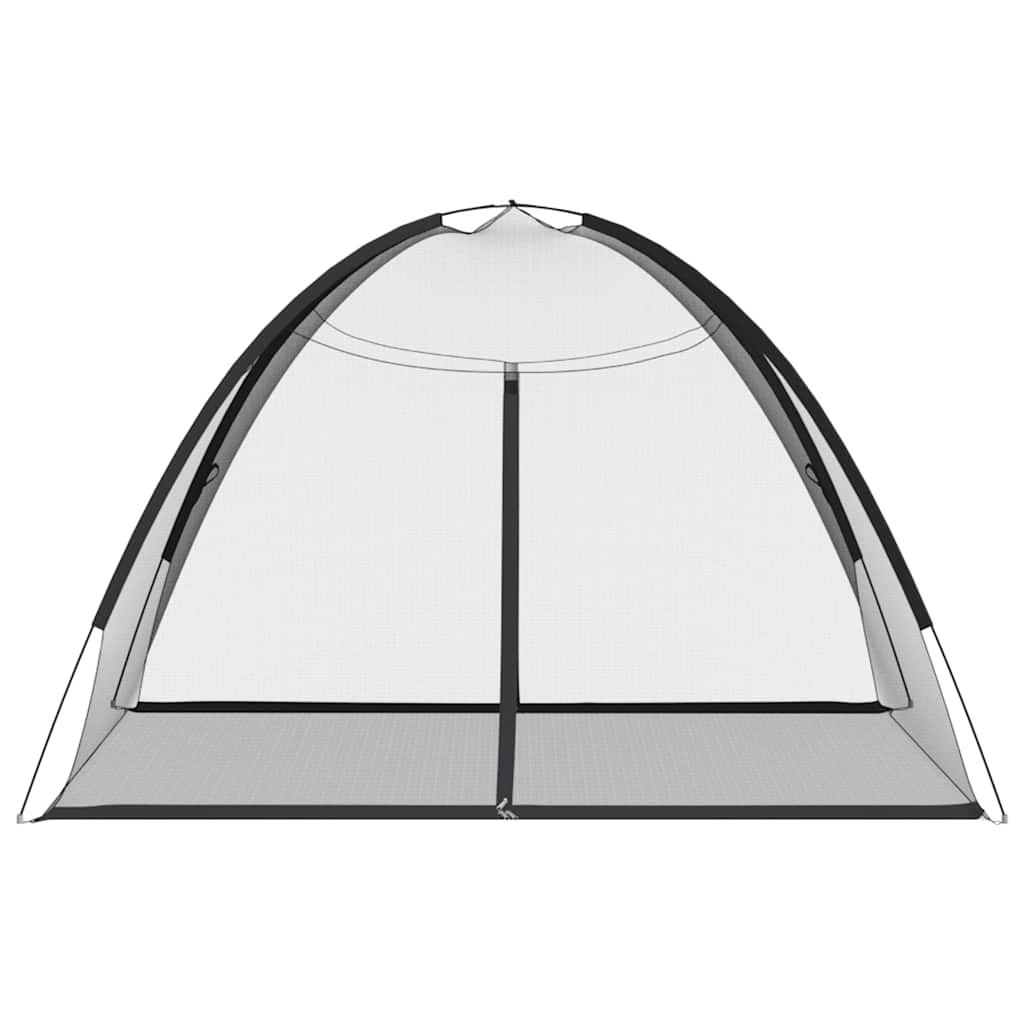 Zanzariera Mongolia con Porte 220 Rete Nera 200x200x135 cm 4010045