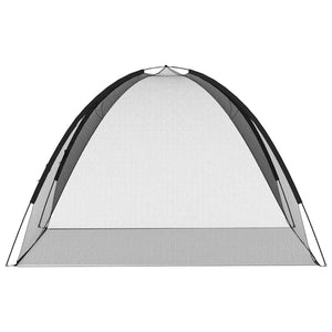 Zanzariera Mongolia con Porte 220 Rete Nera 200x200x135 cm 4010045