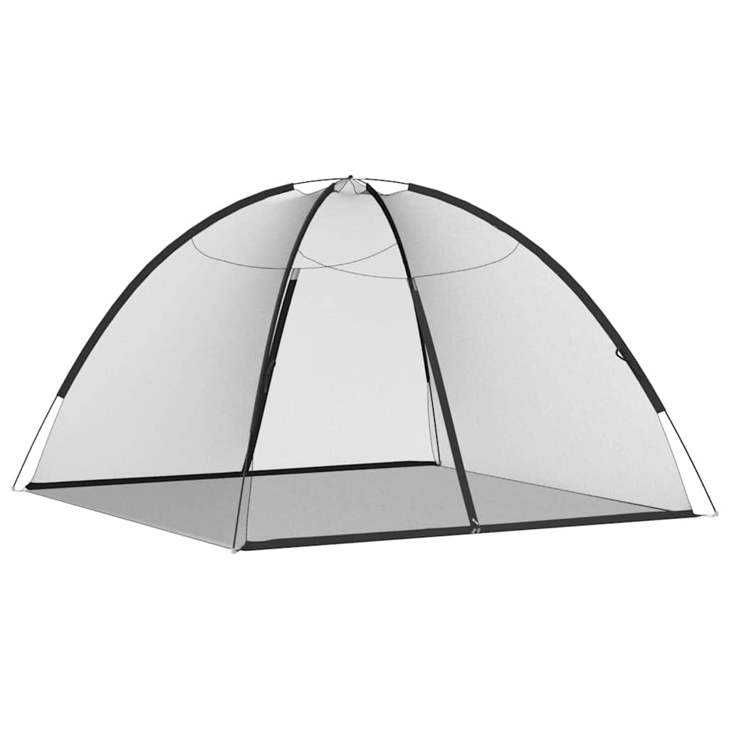 vidaXL Zanzariera Mongolia con Porte 220 Rete Nera 200x200x135 cm