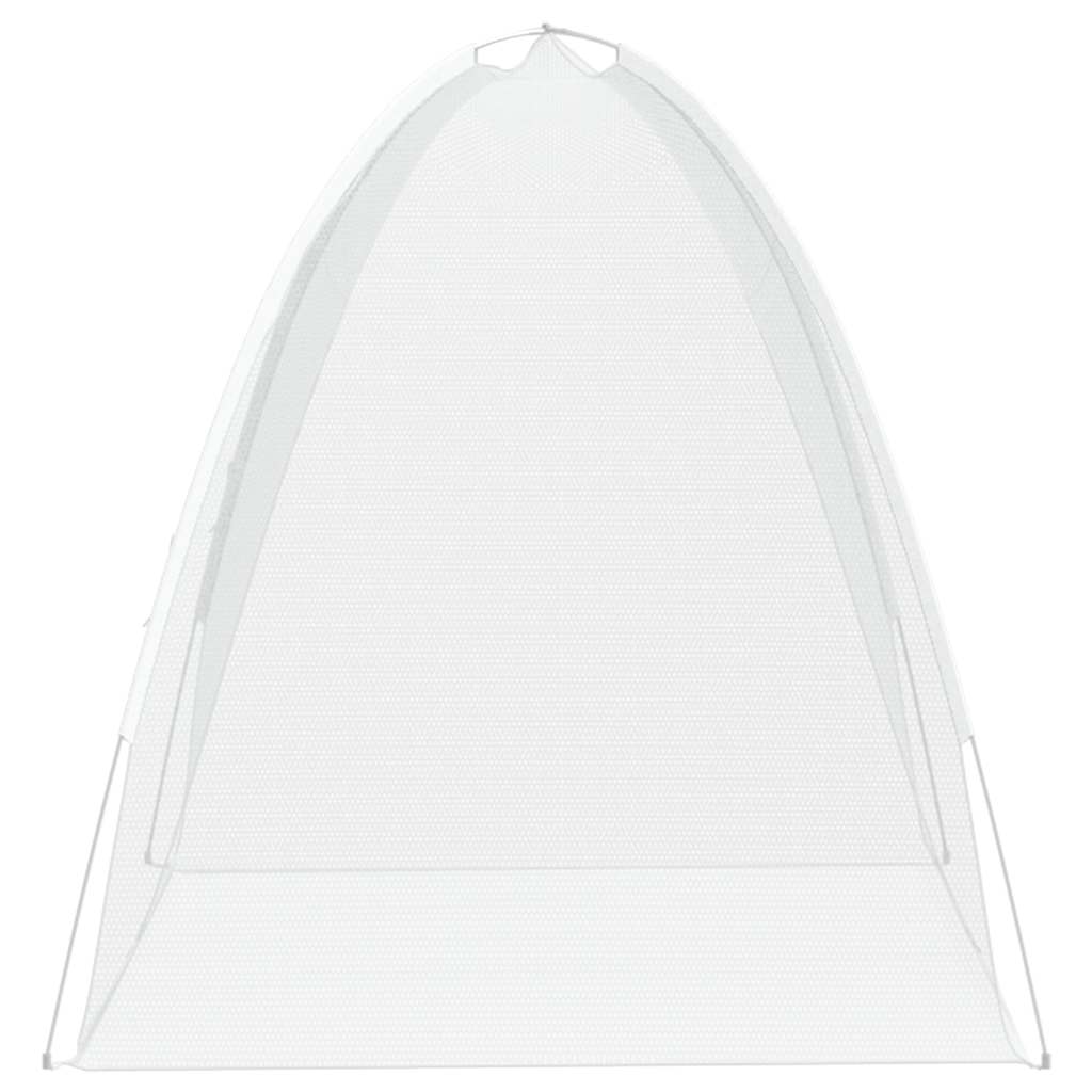 vidaXL Zanzariera Mongolia con Porte 220 Rete Bianco 200x120x130 cm