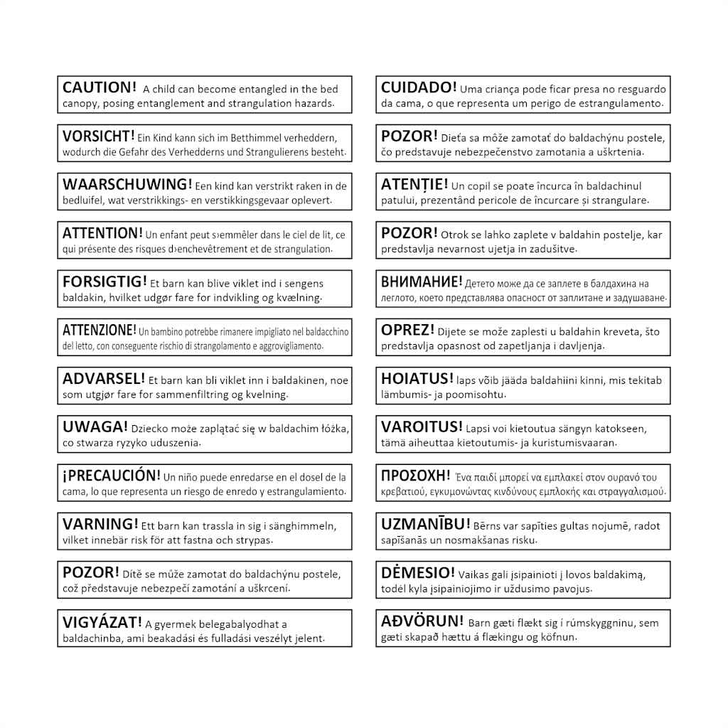 Zanzariera per Letto 220 Rete Bianca 56x56x220 cm 4010051