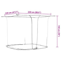 Zanzariera Sospesa 156 Rete Bianca 220x120x150 cm 4010054