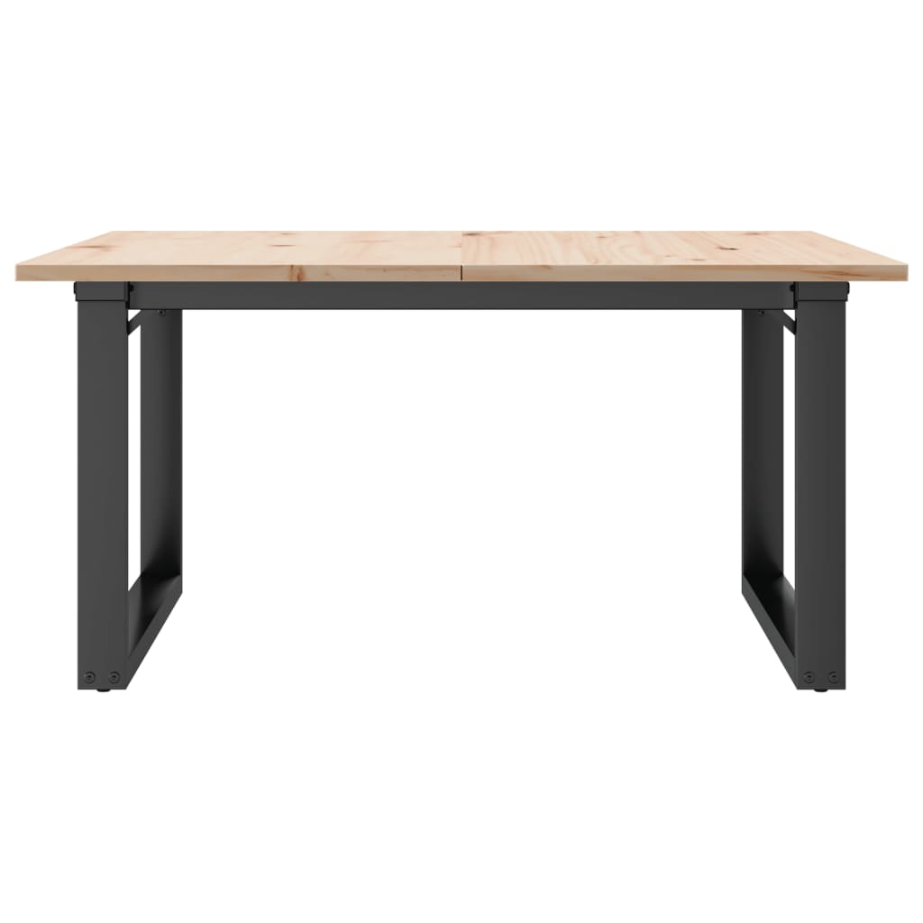 Tavolino da Salotto Telaio a O 80x80x45cm Legno Pino e Acciaio 3282663