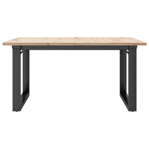 Tavolino da Salotto Telaio a O 80x80x45cm Legno Pino e Acciaio 3282663