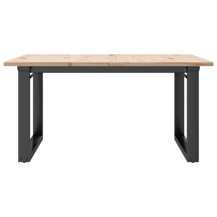 Tavolino da Salotto Telaio a O 80x80x45cm Legno Pino e Acciaio 3282663