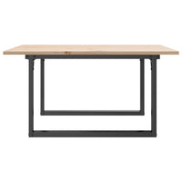 Tavolino da Salotto Telaio a O 80x80x45cm Legno Pino e Acciaio 3282663