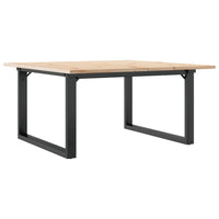 Tavolino da Salotto Telaio a O 80x80x45cm Legno Pino e Acciaio 3282663