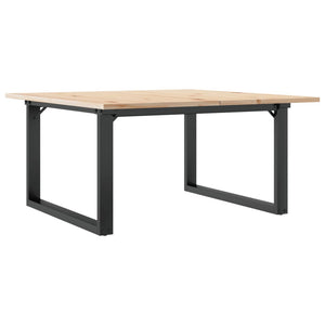 Tavolino da Salotto Telaio a O 80x80x45cm Legno Pino e Acciaio 3282663