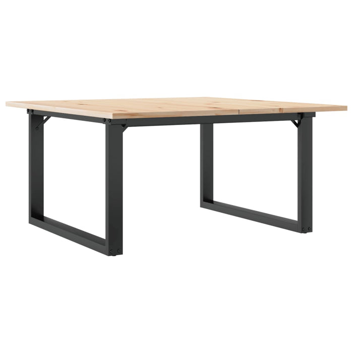 Tavolino da Salotto Telaio a O 80x80x45cm Legno Pino e Acciaio 3282663