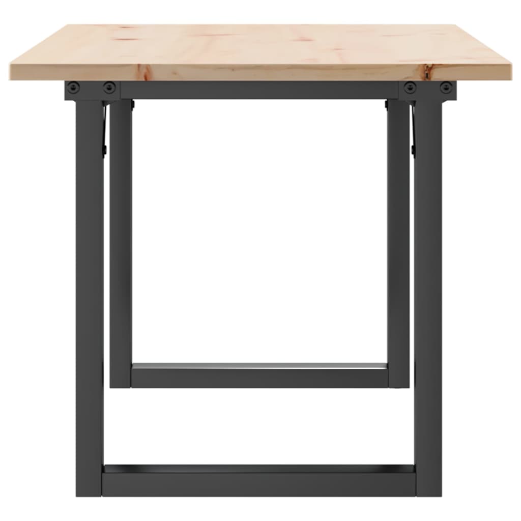 Tavolino da Salotto Telaio a O 90x40x45cm Legno Pino e Acciaio 3282664
