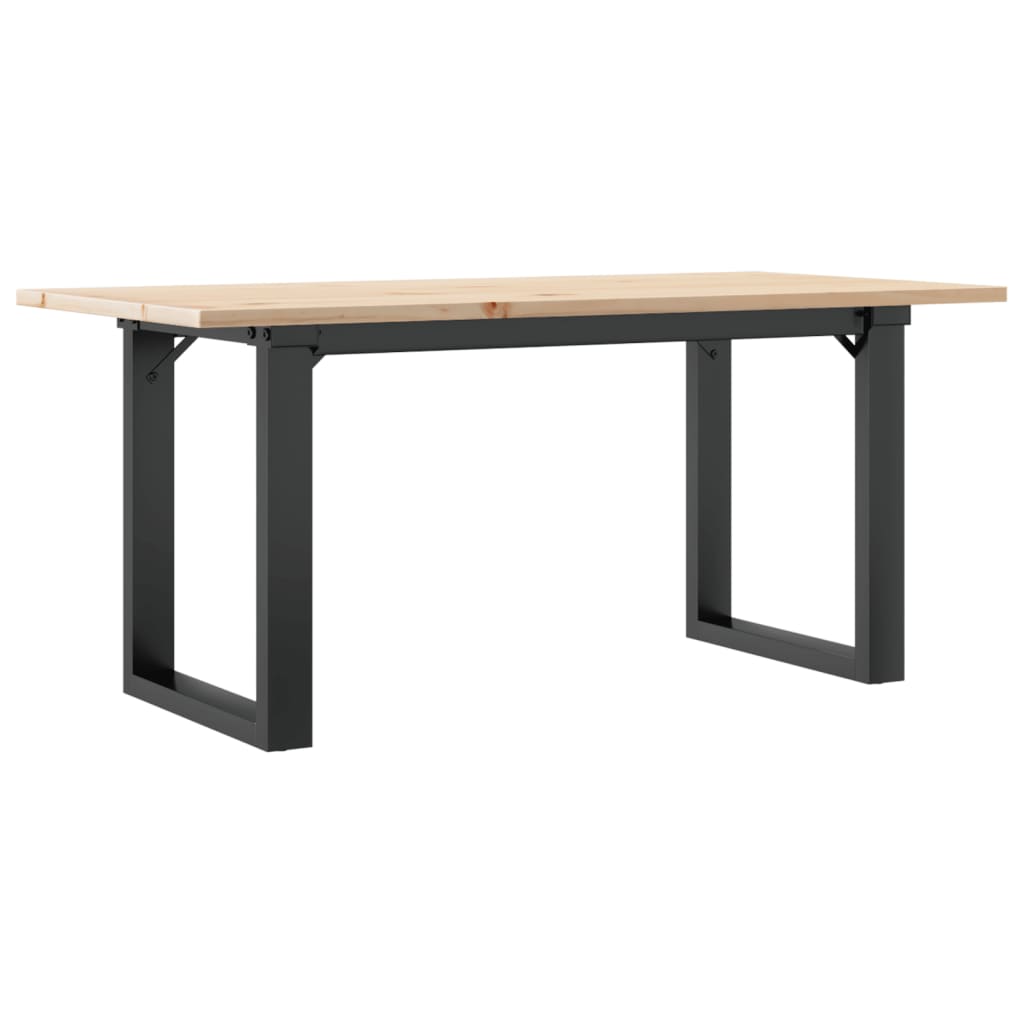 Tavolino da Salotto Telaio a O 90x40x45cm Legno Pino e Acciaio 3282664