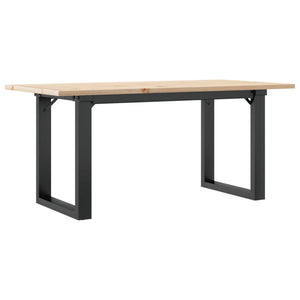 Tavolino da Salotto Telaio a O 90x40x45cm Legno Pino e Acciaio 3282664