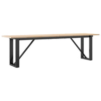 Tavolino Salotto Telaio a O 160x40x45cm Legno Pino e Acciaio 3282668