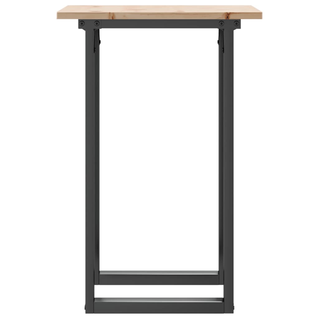 Tavolo da Pranzo Telaio a O 50x50x75 cm Legno Pino e Acciaio