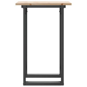 Tavolo da Pranzo Telaio a O 50x50x75 cm Legno Pino e Acciaio