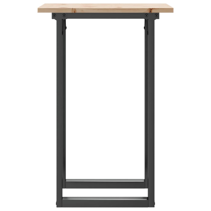 Tavolo da Pranzo Telaio a O 50x50x75 cm Legno Pino e Acciaio