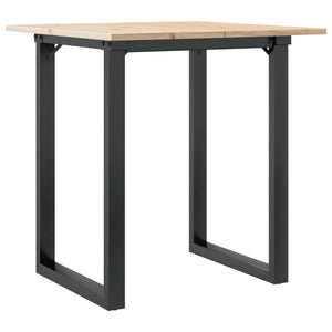 Tavolo da Pranzo Telaio a O 60x60x75 cm Legno Pino e Acciaio
