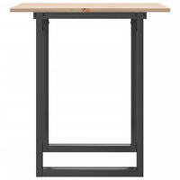 Tavolo da Pranzo Telaio a O 60x60x75 cm Legno Pino e Acciaio