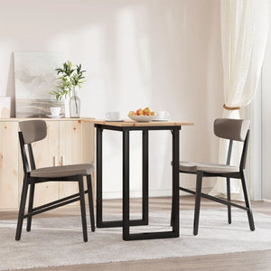 Tavolo da Pranzo Telaio a O 80x50x75 cm Legno Pino e Acciaio 3282672