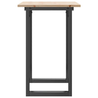 Tavolo da Pranzo Telaio a O 80x50x75 cm Legno Pino e Acciaio
