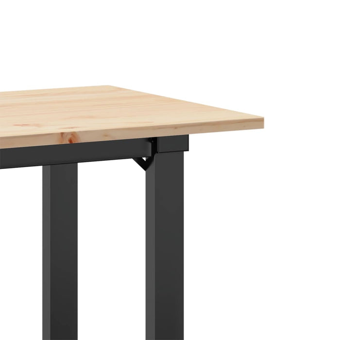 Tavolo da Pranzo Telaio a O 80x50x75 cm Legno Pino e Acciaio 3282672