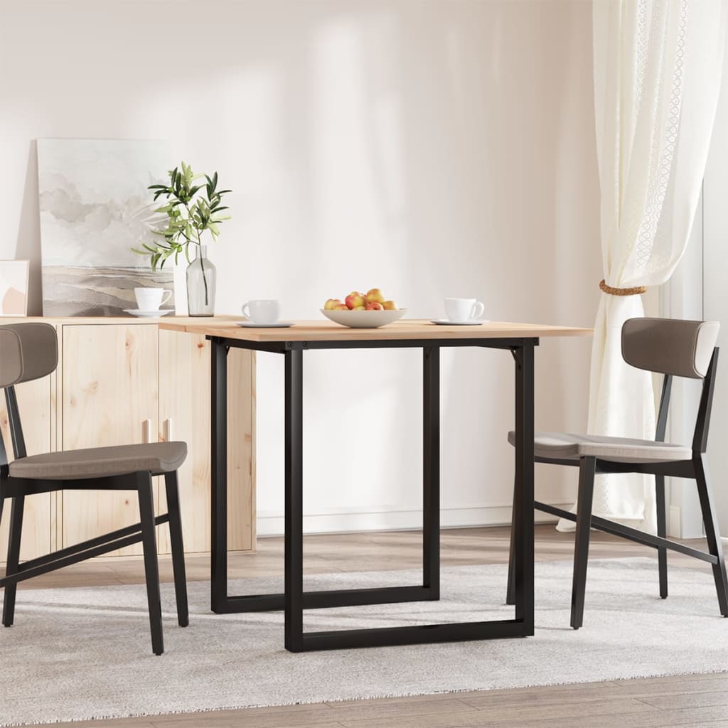 Tavolo da Pranzo Telaio a O 80x80x75 cm Legno Pino e Acciaio 3282673