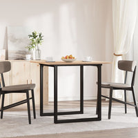 Tavolo da Pranzo Telaio a O 80x80x75 cm Legno Pino e Acciaio 3282673