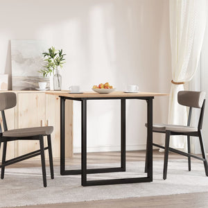 Tavolo da Pranzo Telaio a O 80x80x75 cm Legno Pino e Acciaio 3282673