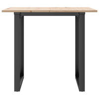 Tavolo da Pranzo Telaio a O 80x80x75 cm Legno Pino e Acciaio 3282673