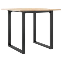 Tavolo da Pranzo Telaio a O 80x80x75 cm Legno Pino e Acciaio