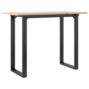 Tavolo da Pranzo Telaio a O 100x50x75 cm Legno Pino e Acciaio 3282675