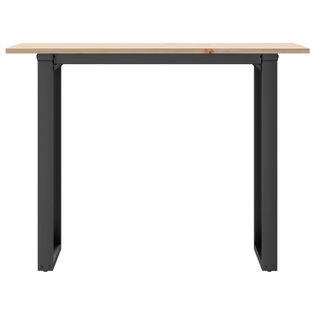 Tavolo da Pranzo Telaio a O 100x50x75 cm Legno Pino e Acciaio 3282675