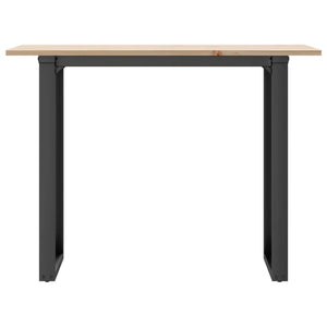 Tavolo da Pranzo Telaio a O 100x50x75 cm Legno Pino e Acciaio 3282675