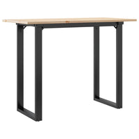 Tavolo da Pranzo Telaio a O 100x50x75 cm Legno Pino e Acciaio 3282675
