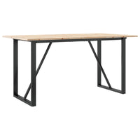 Tavolo da Pranzo Telaio a O 140x80x75 cm Legno Pino e Acciaio 3282676