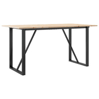 Tavolo da Pranzo Telaio a O 140x80x75 cm Legno Pino e Acciaio 3282676